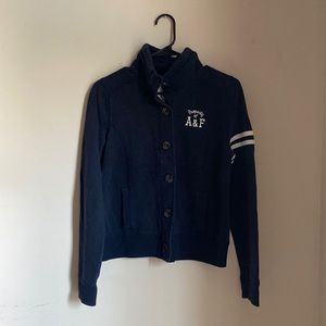 Woman’s Abercrombie & Fitch sweatshirt / button-up — size L.